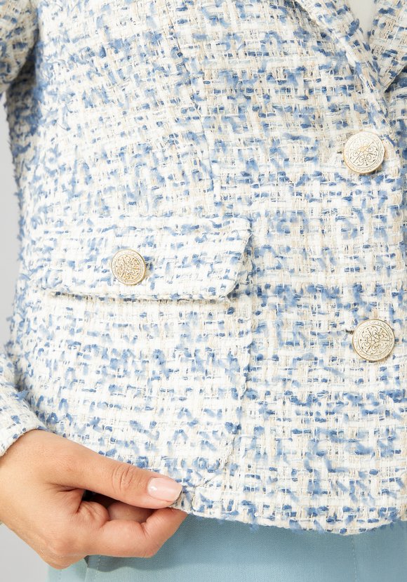 Жакет укороченный из твида шир.  580, рис. 5