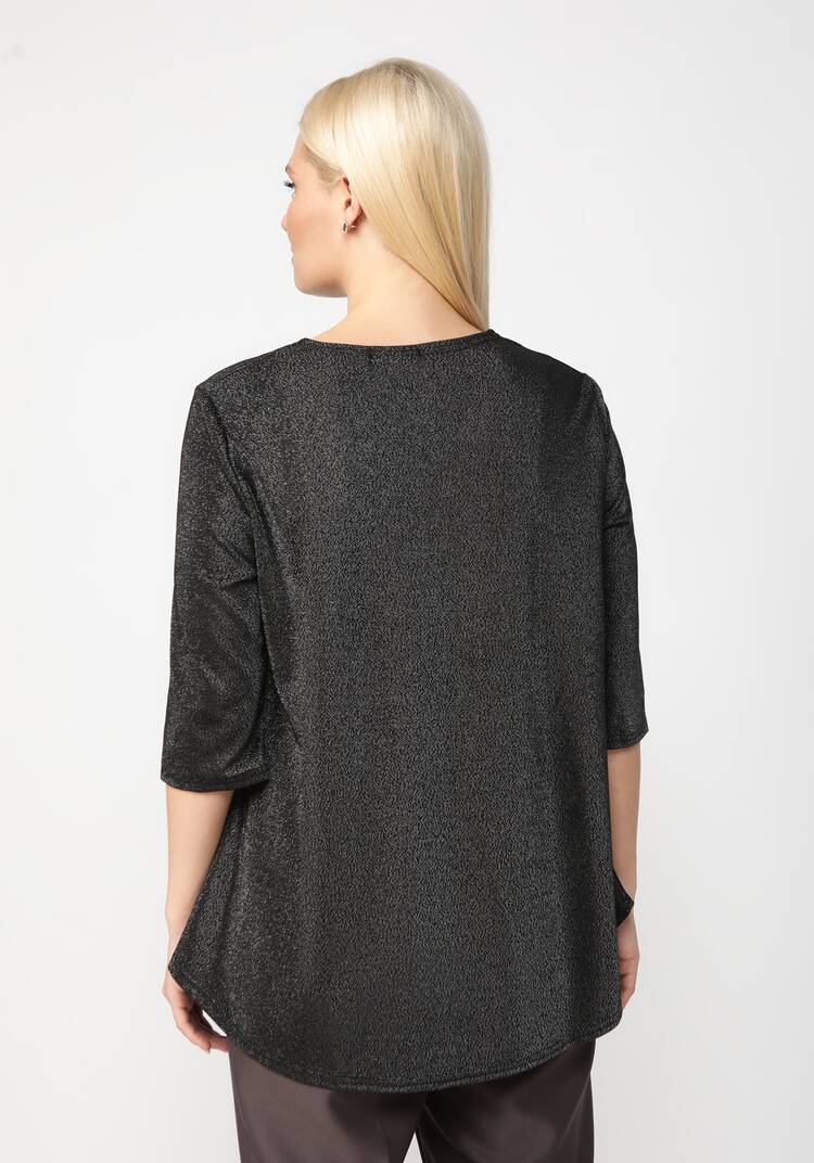 Блуза с метанитью и декором на груди шир.  750, рис. 16