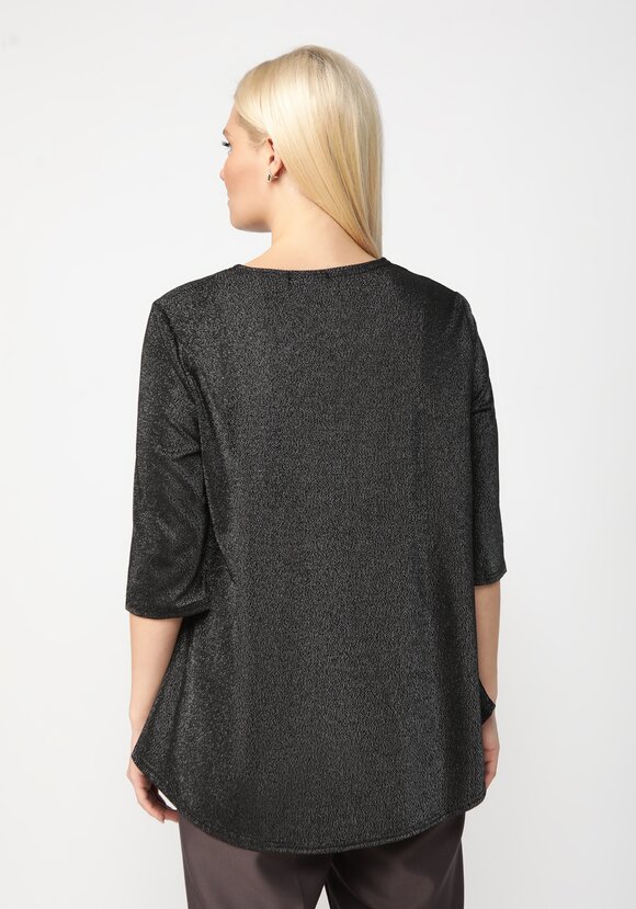 Блуза с метанитью и декором на груди шир.  580, рис. 16