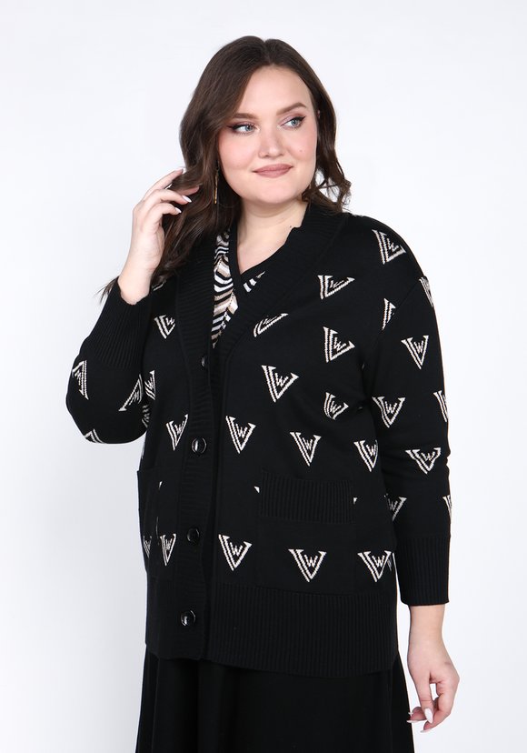 Кардиган на пуговицах со спущенным рукавом шир.  580, рис. 2