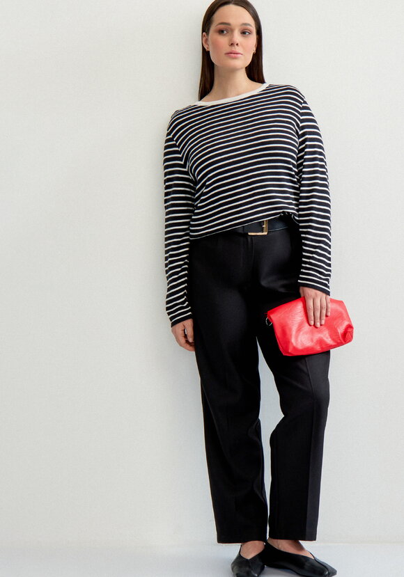 Лонгслив с рисунком в полоску шир.  580, рис. 1