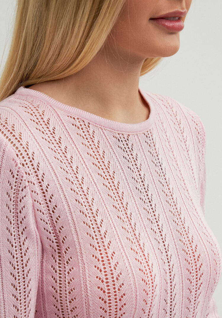 Джемпер с ажурным вертикальным рисунком шир.  750, рис. 21