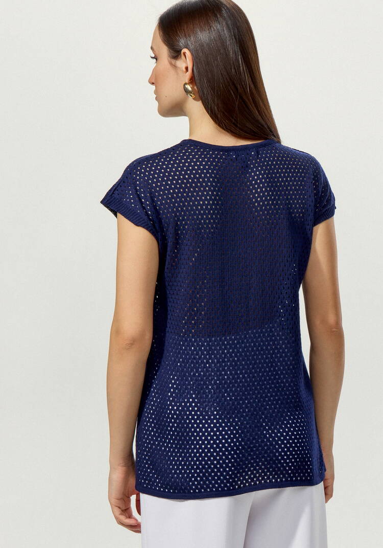 Футболка ажурная с графичным рисунком шир.  750, рис. 23