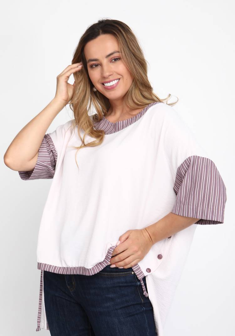 Туника комбинированная на пуговицах шир.  750, рис. 6