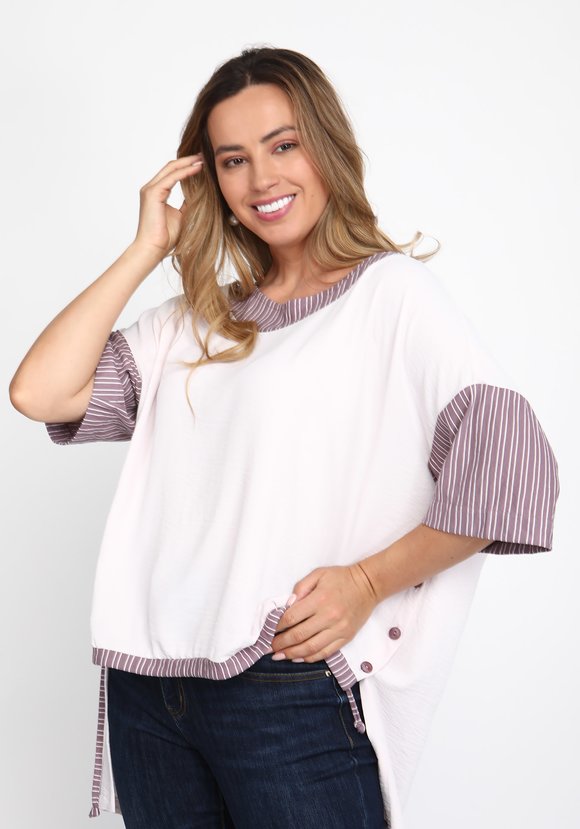 Туника комбинированная на пуговицах шир.  580, рис. 6