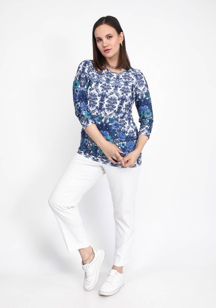 Туника базовая принтованная с карманами шир.  750, рис. 11