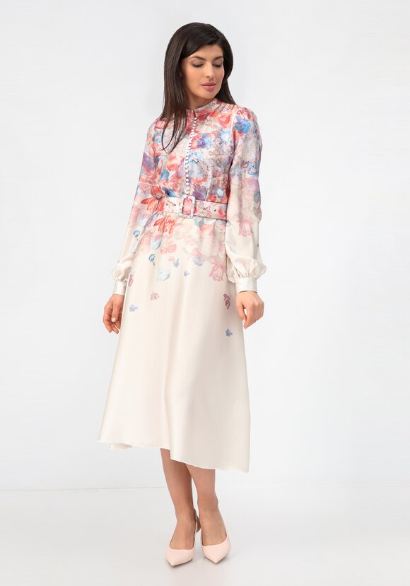 Платье с градиентным цветным рисунком шир.  580, рис. 1