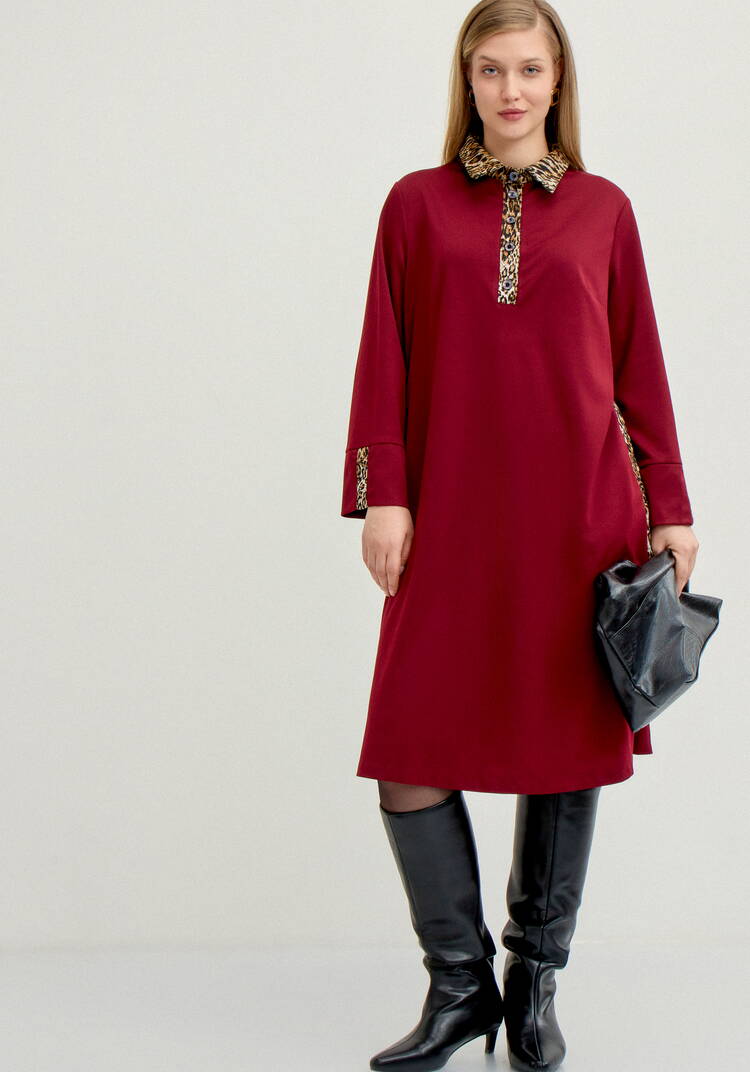 Платье с анималистичными вставками шир.  750, рис. 8