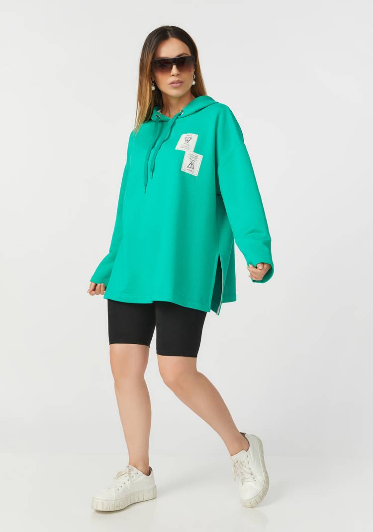 Свитшот с капюшоном и разрезами сзади шир.  750, рис. 5