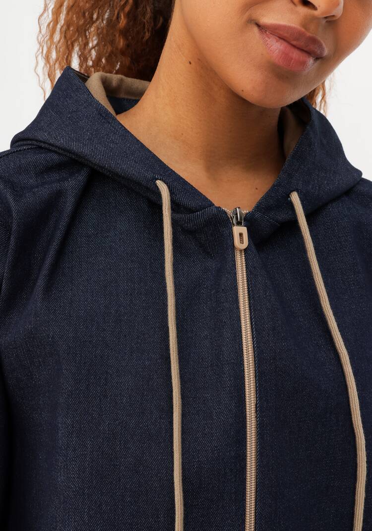 Куртка джинсовая на молнии с капюшоном шир.  750, рис. 13