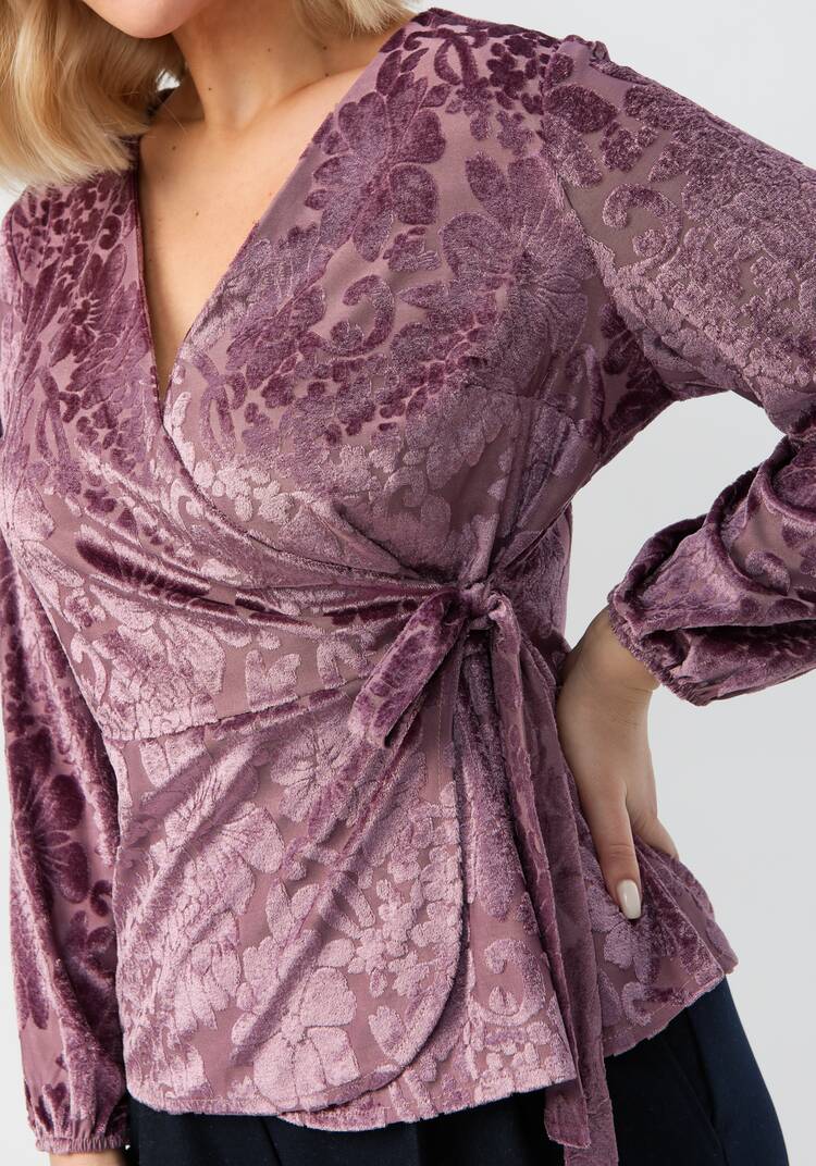 Блуза с цветочным принтом из бархата шир.  750, рис. 13