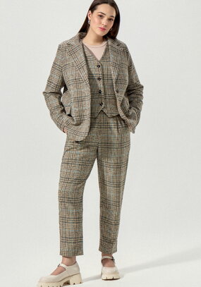 Жилет с принтом клетка