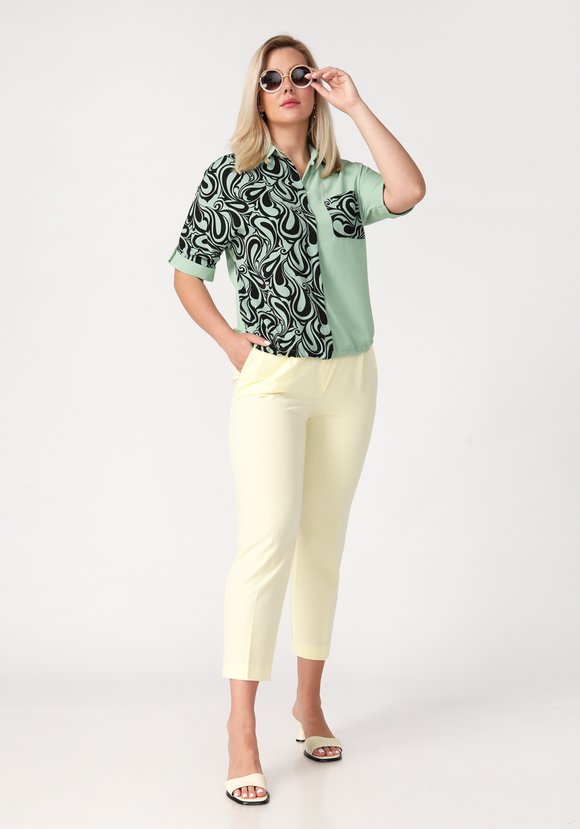 Блуза Яркое притяжение шир.  580, рис. 8