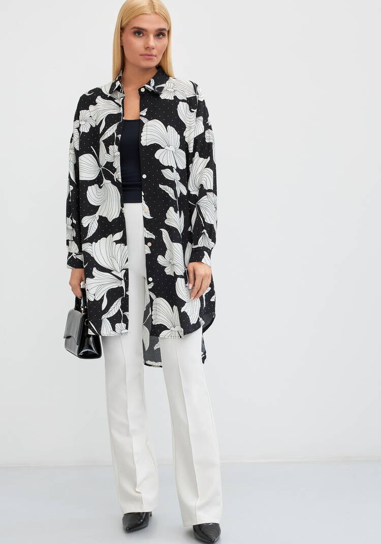 Туника с принтом на пуговицах Джейн шир.  750, рис. 1