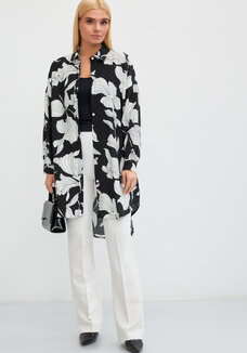 Туника с принтом на пуговицах Джейн