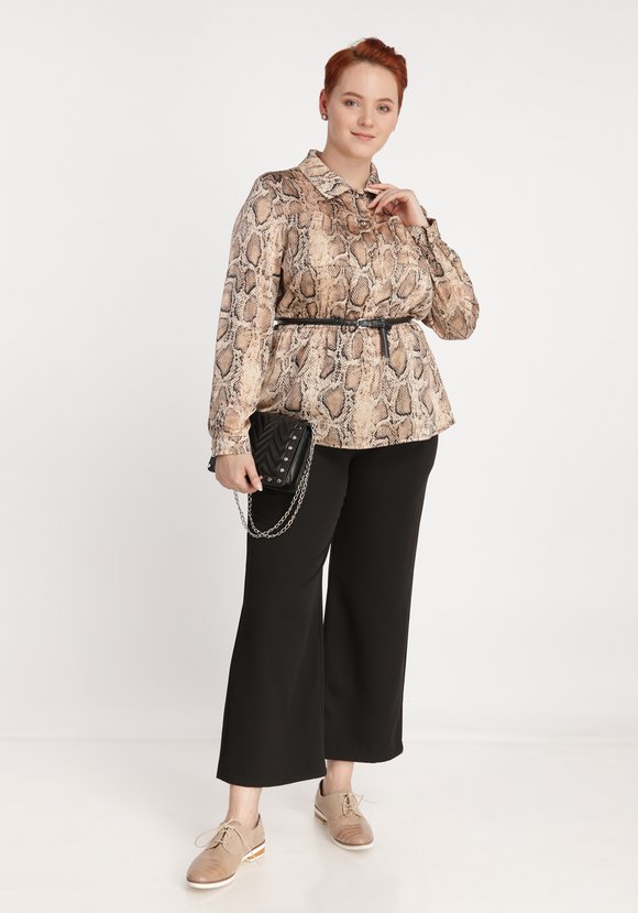 Блуза со змеиным принтом шир.  580, рис. 8