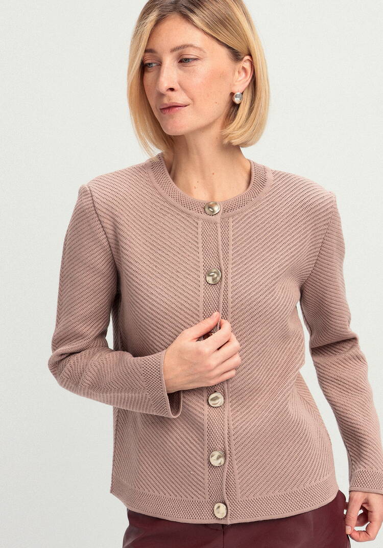 Жакет с акцентными пуговицами шир.  750, рис. 1