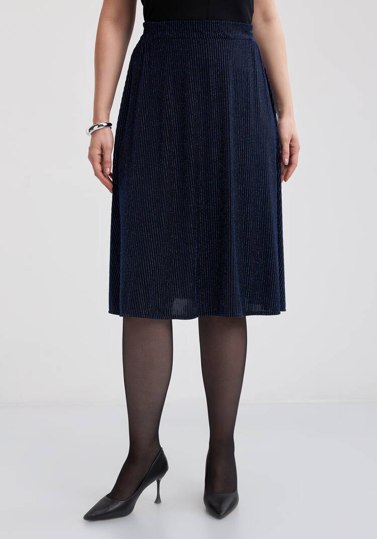 Юбка полусолнце с люрексом шир.  750, рис. 4