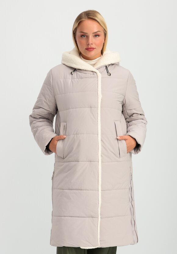 Пальто с капюшоном из меха шир.  580, рис. 23