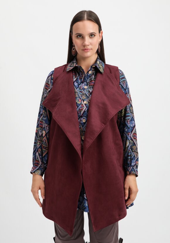 Жилет оверсайз с воротом апаш шир.  580, рис. 4