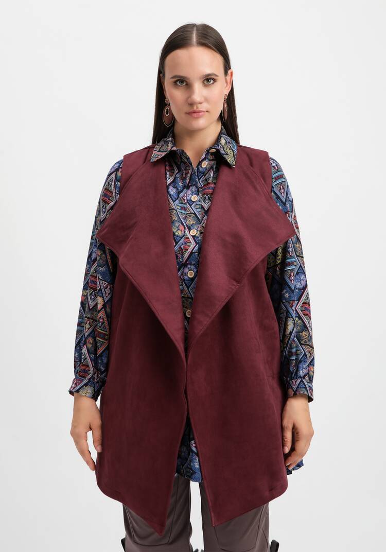 Жилет оверсайз с воротом апаш шир.  750, рис. 4