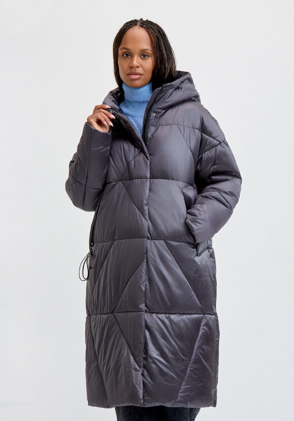 Пальто зимнее с мерцающей тканью шир.  580, рис. 10