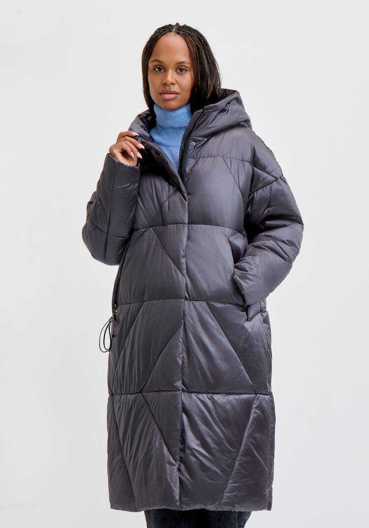 Пальто зимнее с мерцающей тканью шир.  750, рис. 10