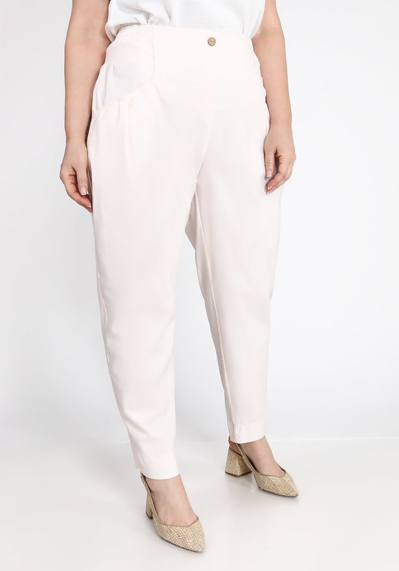 Брюки бананы однотонные с карманами шир.  580, рис. 5