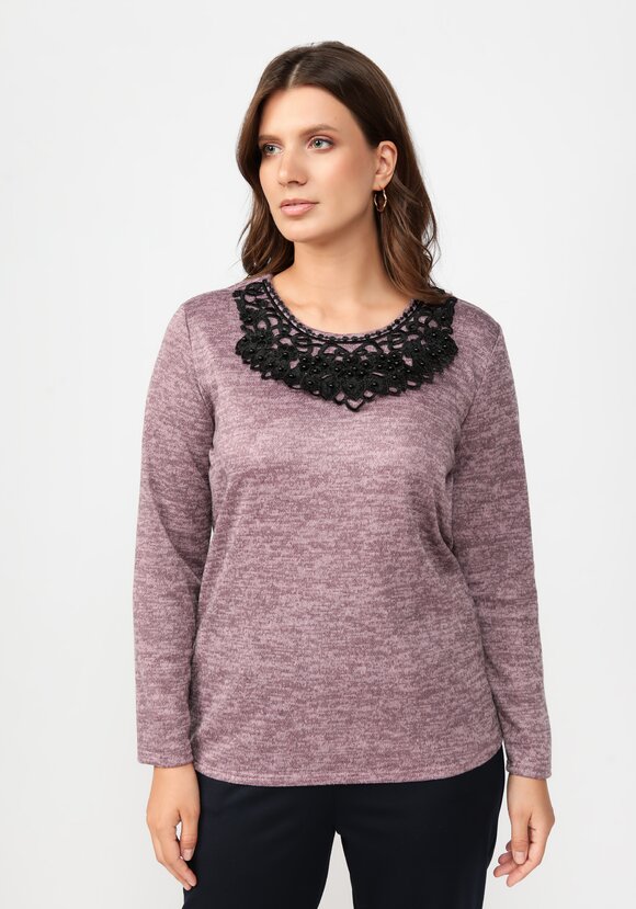 Блуза с ажурным воротником шир.  580, рис. 15