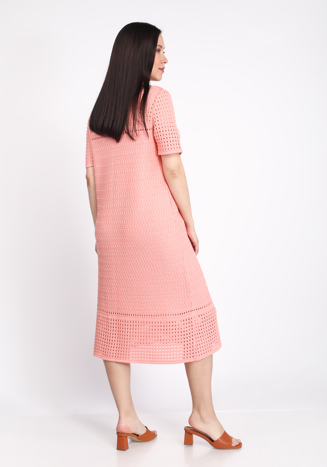 Платье А-силуэта ажурное Vivawool, размер 58, цвет сиреневый - фото 8