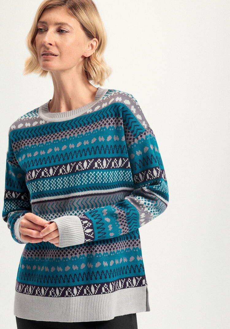 Джемпер со скандинавским рисунком шир.  750, рис. 20