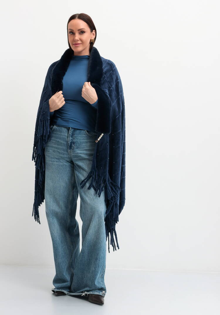 Накидка-палантин с жемчугом и булавкой шир.  750, рис. 33