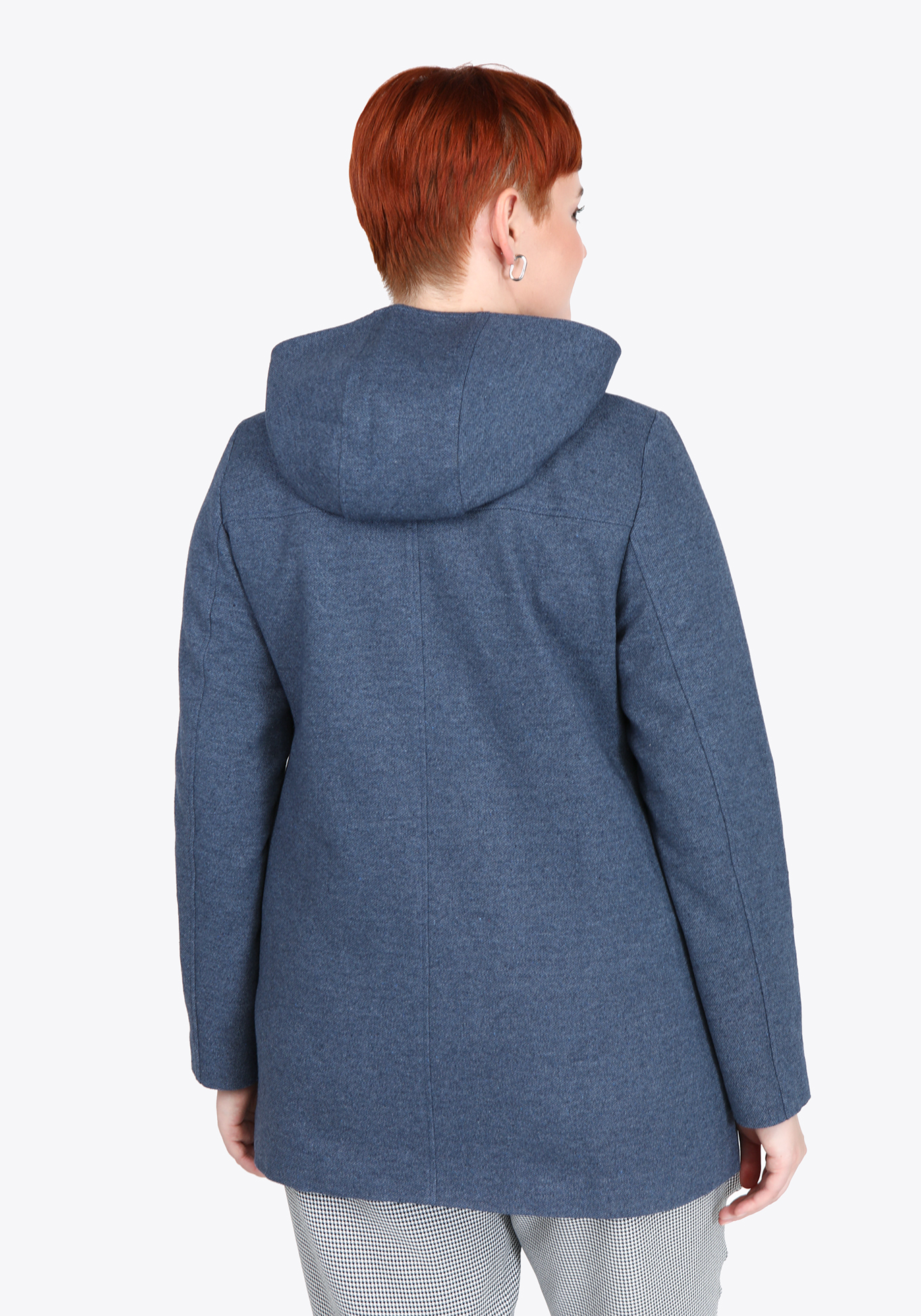 Пальто облегченное с капюшоном Новое Время, размер 48, цвет тёмно-синий - фото 4