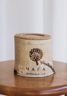 Чай из чаги в берёзовом бочонке