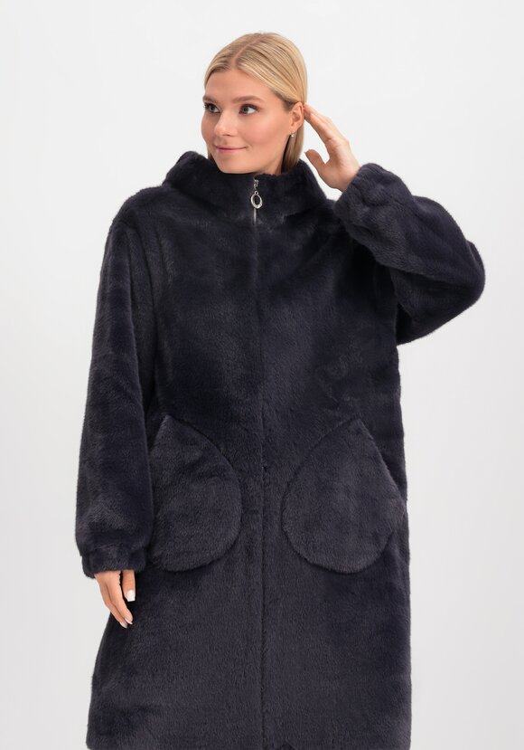 Пальто из экомеха шир.  580, рис. 15