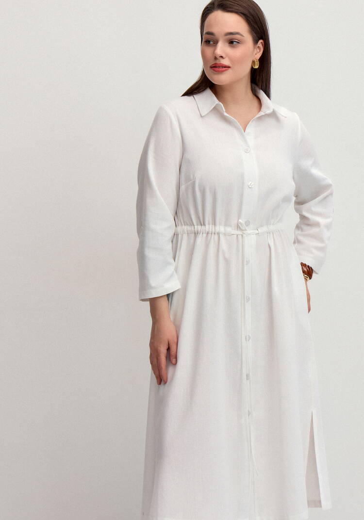 Платье-рубашка изо льна шир.  750, рис. 25