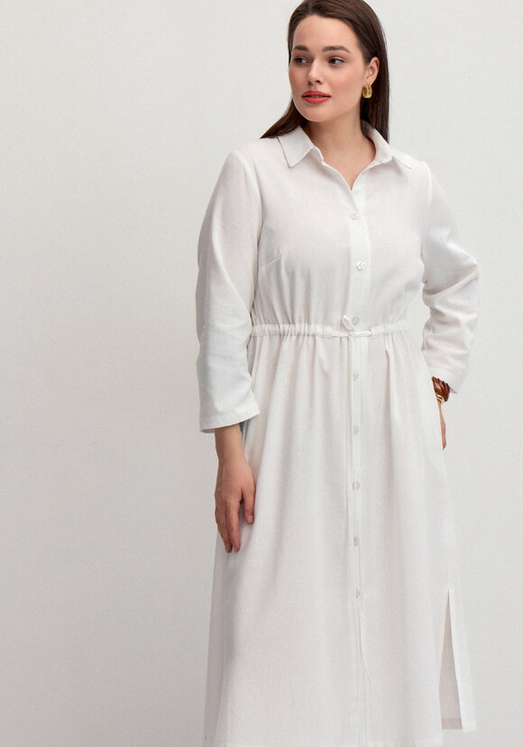 Платье-рубашка изо льна шир.  580, рис. 25