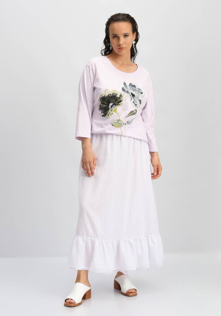 Лонгслив с цветами 3D шир.  750, рис. 19