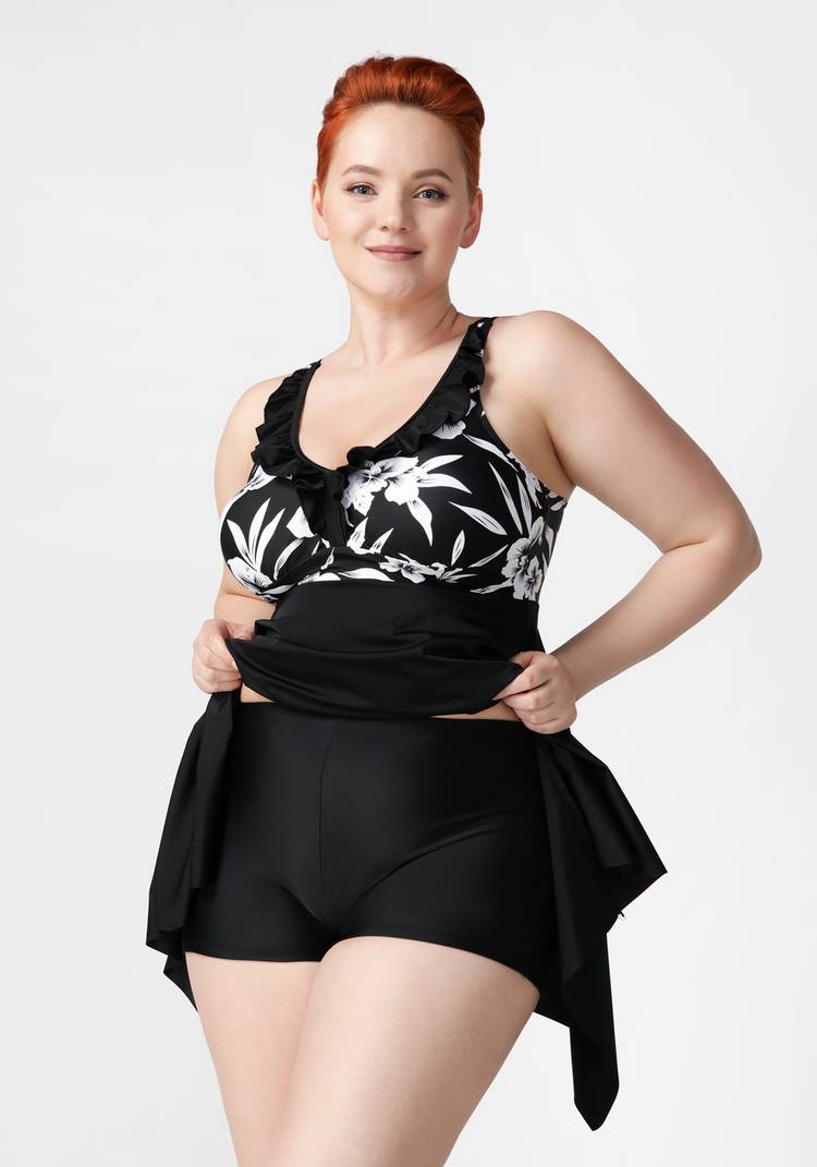 Купальник раздельный: шорты + топ шир.  750, рис. 10