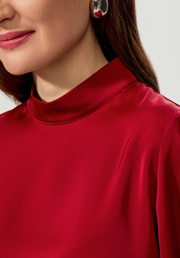 Блуза шелковая с пуговицами на вороте шир.  750, рис. 11