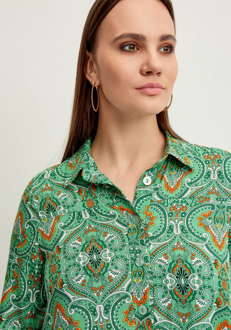 Блуза А-силуэта с ярусами шир.  750, рис. 12