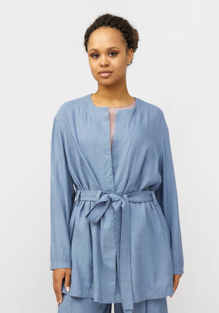 Кардиган женский с поясом Элеонора шир.  750, рис. 4