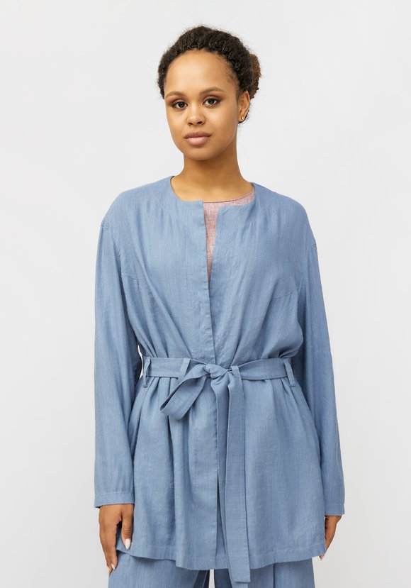 Кардиган женский с поясом Элеонора шир.  580, рис. 4