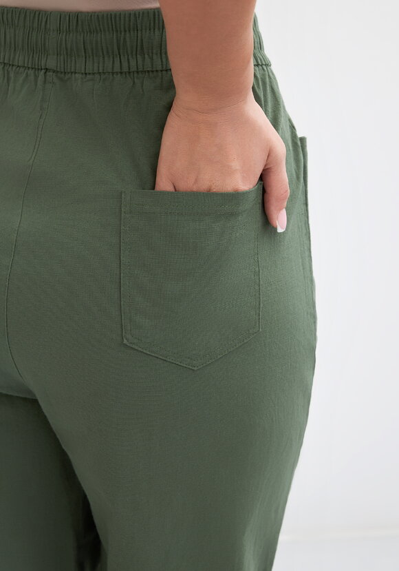 Брюки на резинке по поясу, прямые Симона шир.  580, рис. 12