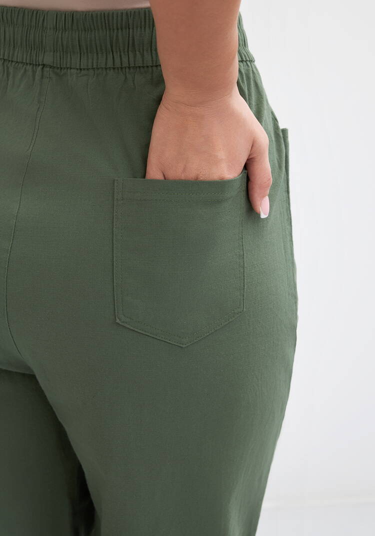 Брюки на резинке по поясу, прямые Симона шир.  750, рис. 12