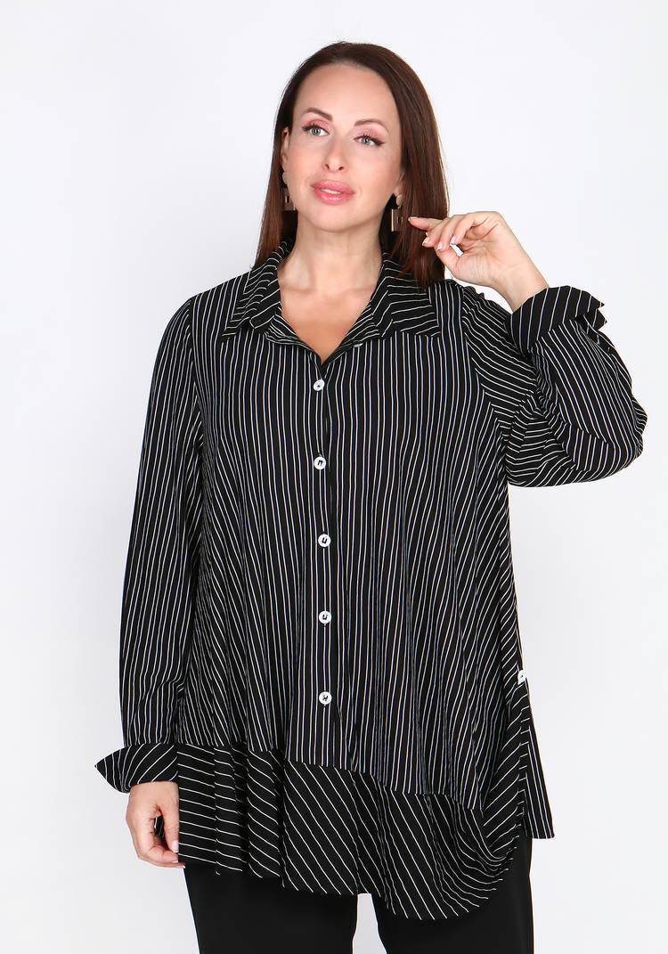 Туника асимметричного кроя на пуговицах шир.  750, рис. 6