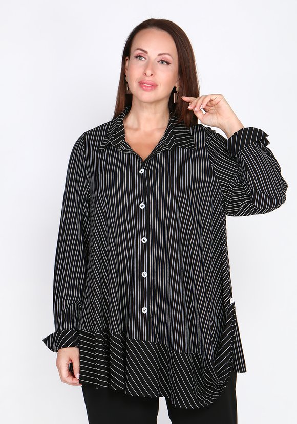 Туника асимметричного кроя на пуговицах шир.  580, рис. 6