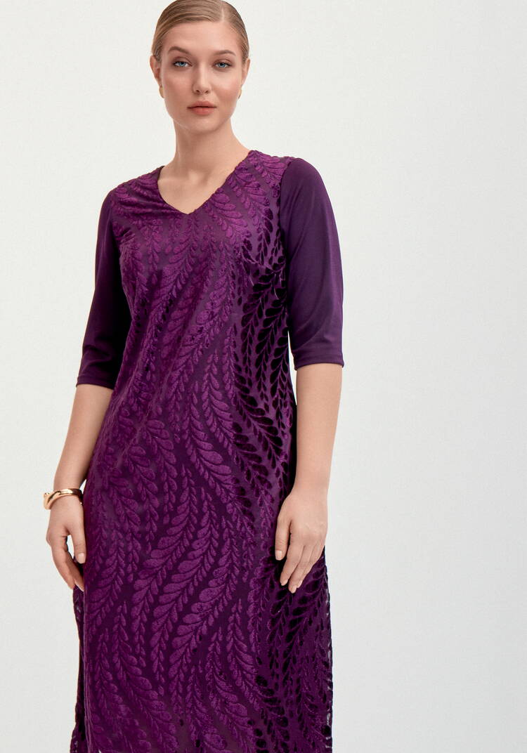 Платье из панбархата и трикотажа шир.  750, рис. 30