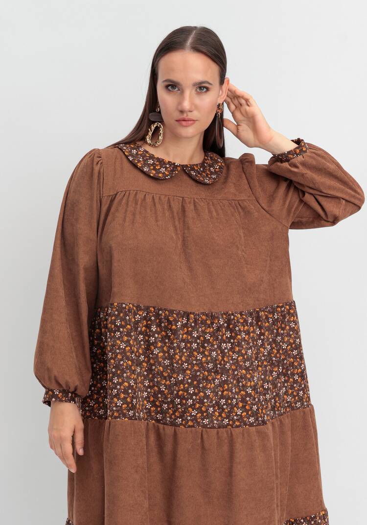 Платье из микровельвета ярусное шир.  750, рис. 25