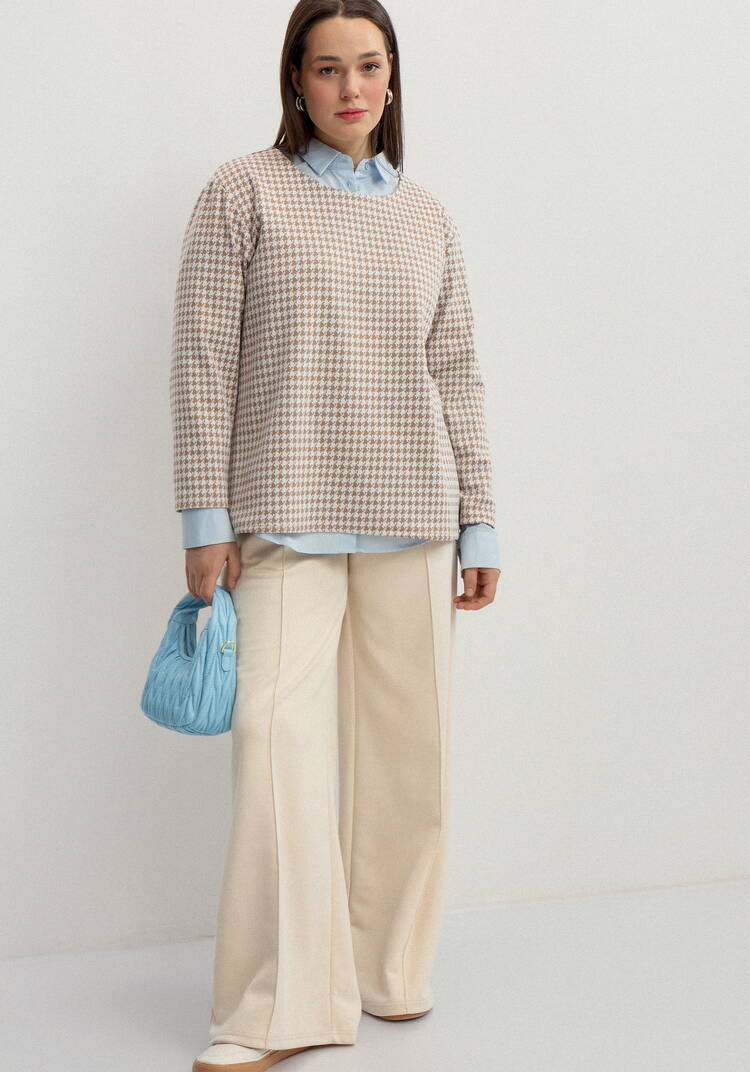 Лонгслив прямого кроя с рукавом 3/4 шир.  750, рис. 6